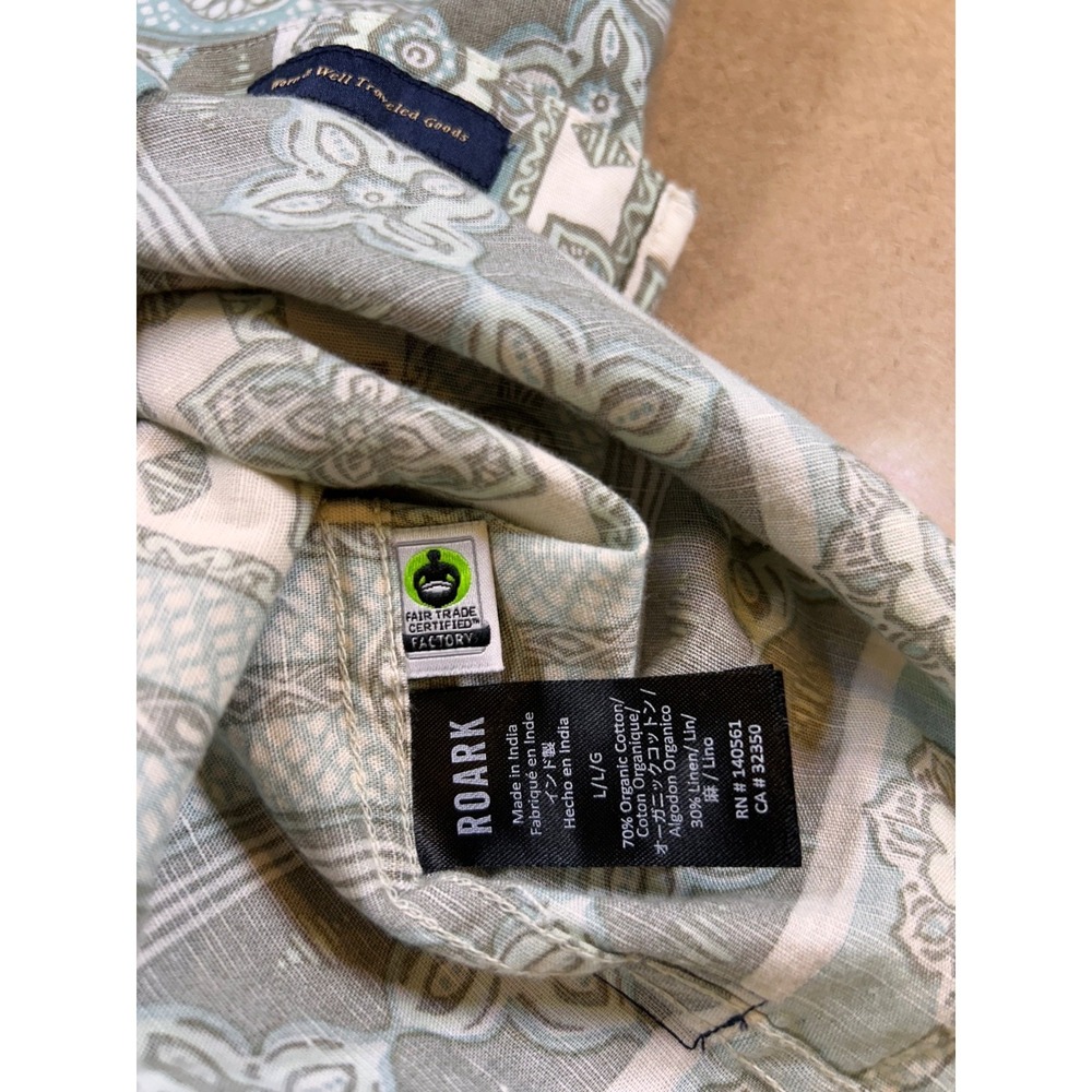 Roark The Artifacts Of Adventure Darna Short Sleeve Button Up Shirt Men's Large - Picture 7 of 14